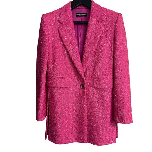 Dolce & Gabbana Hot Pink Sequined Blazer size IT 36 seen on Lisa from Vanderpump - Picture 11 of 16